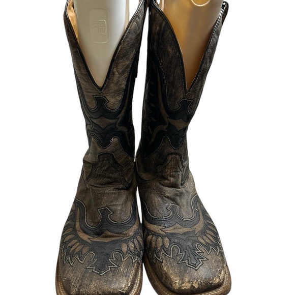 Stylish Brown and Black Cowboy Boots